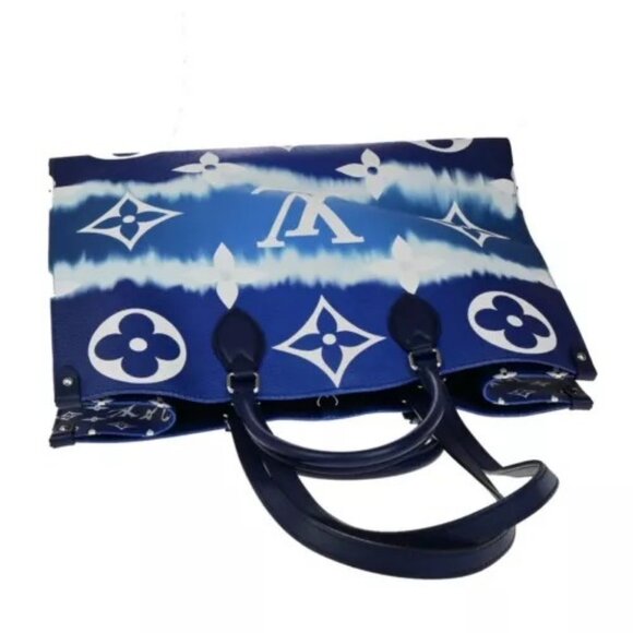 LOUIS VUITTON Onthego GM 2Way Hand Bag Monogram LV Escale Blue authentic - Picture 15 of 16